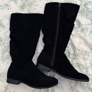 🖤Black Women's Faux Suede Knee-High Boots🖤